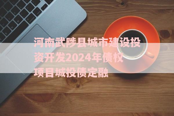 河南武陟县城市建设投资开发2024年债权项目城投债定融